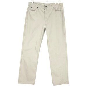 Smiths Workwear Men Relaxed 5-Pocket Stretch Light Stone Canvas Pants 36x34‎ NWT